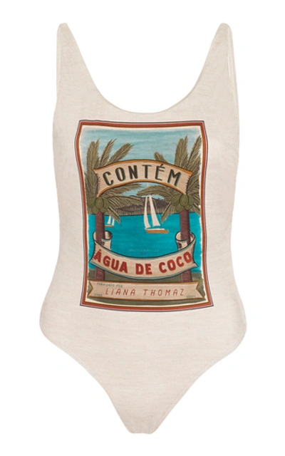 Água De Coco Printed Swimsuit