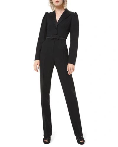 Michael Kors Puff Sleeve Jumpsuit With Be In Black