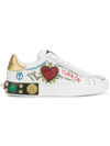 Dolce & Gabbana Dolce And Gabbana White Heart Graffiti Sneakers