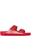 Valentino Garavani X Birkenstock Double Strap Sandals In  Red: