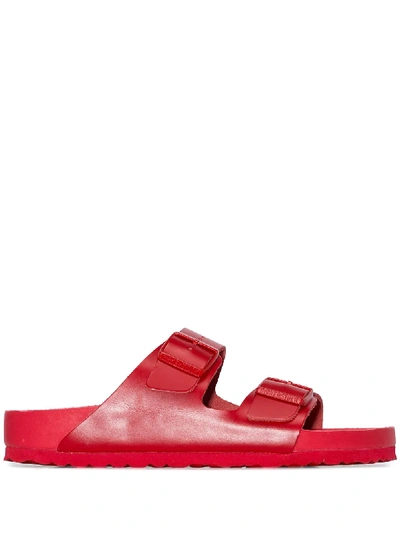 Valentino Garavani X Birkenstock Double Strap Sandals In  Red: