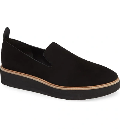 Vince Sanders Slip-on Sneaker In Black/ Black Leather