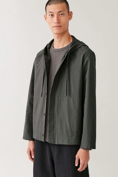 Cos Lightweight Hooded Jacket In Grey