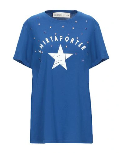 Shirtaporter T-shirts In Blue