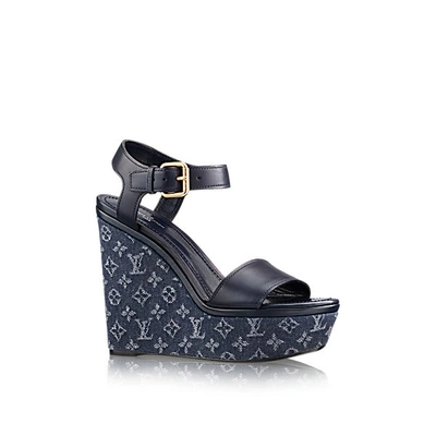 Louis vuitton deals black wedges