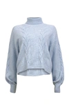 Baum Und Pferdgarten Romance & Rituals Chow Cable Knit Sweater In Sky Blue