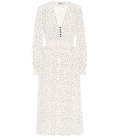 Baum Und Pferdgarten Romance & Rituals Adison Dot-print Shirred-waist Dress In Cream/black Flying Dots