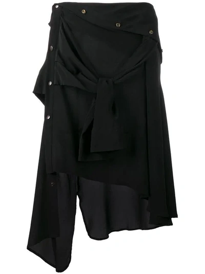 Faith Connexion Draped Skirt In Black