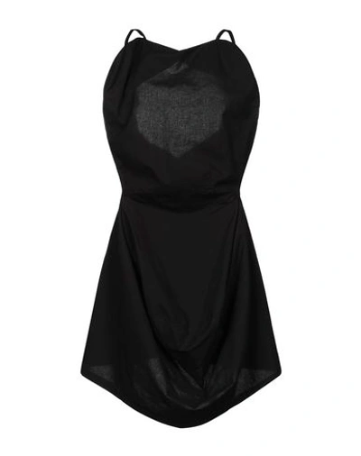 Mm6 Maison Margiela Short Dresses In Black