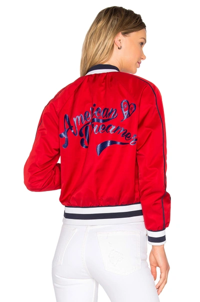 Tommy Hilfiger Nylon Bomber Jacket Gigi Hadid, Red In Apple Red | ModeSens