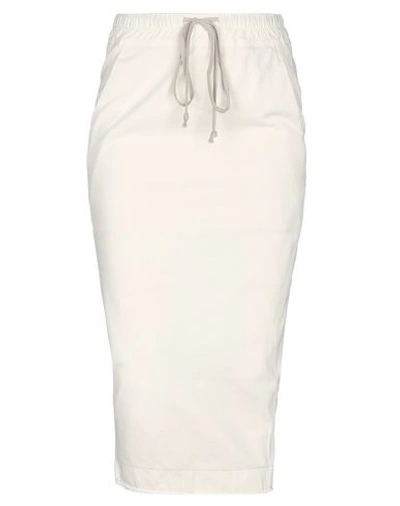 Rick Owens Drkshdw 3/4 Length Skirts In White