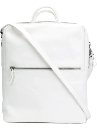 Marsèll Front Zip Backpack In White