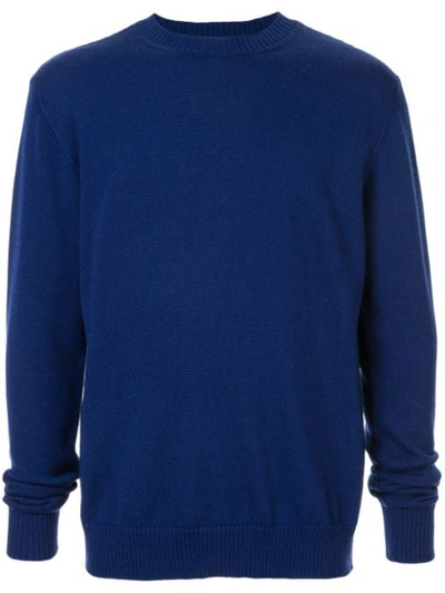 Msgm Knitted Jumper In Blue