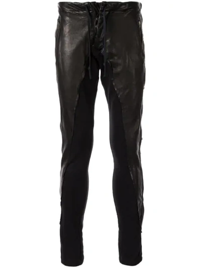 Greg Lauren Skinny-bikerjeans In Black