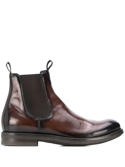 Officine Creative Academia Pull-on Boots In Brown