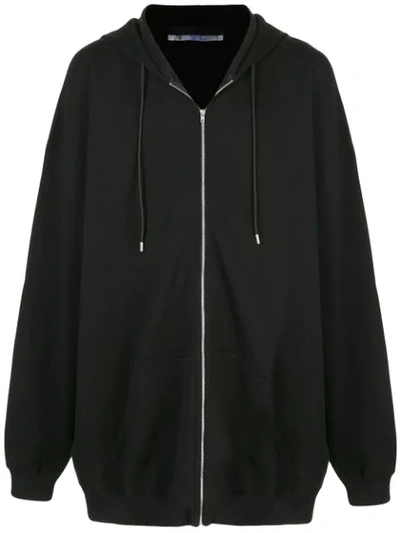 Alyx Oversized Zipped Hoodie In 黑色