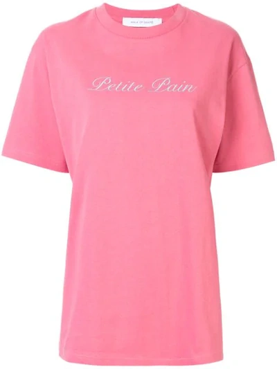 Walk Of Shame Text Print Oversized T-shirt In Pink