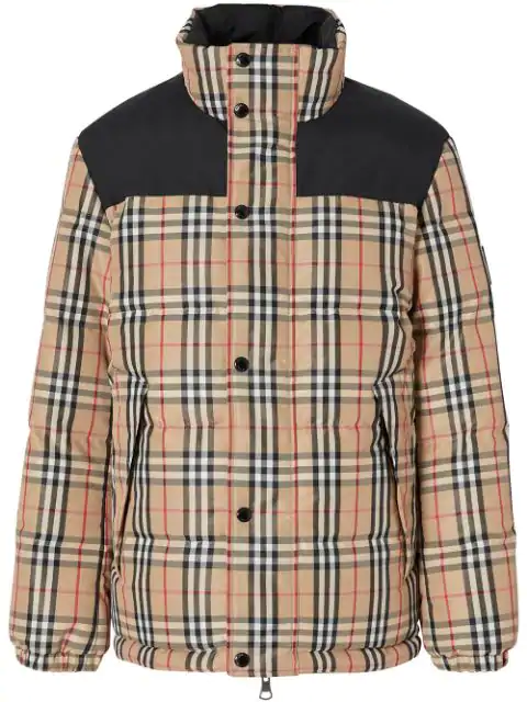 burberry house check puffer jacket