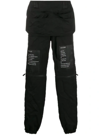 Takahiromiyashita The Soloist Graphic-print Loose-fit Trousers In Black