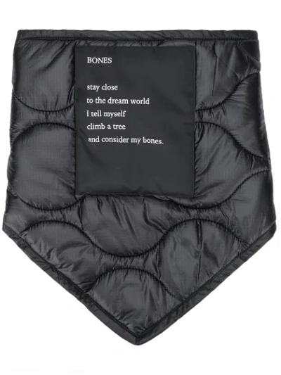 Takahiromiyashita The Soloist Quilted Effect Scarf In Black