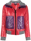 Colmar Colour Block Puffer Jacket In Red