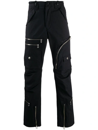 Facetasm Loose Fit Biker Trousers In Black