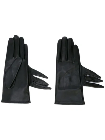 Yohji Yamamoto Deconstructed Short Gloves In Black