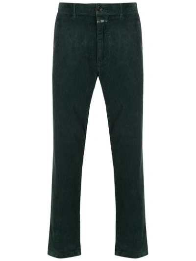Closed Cropped Corduroy Trousers In Blue