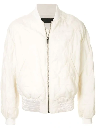 Haider Ackermann Padded Bomber Jacket In White