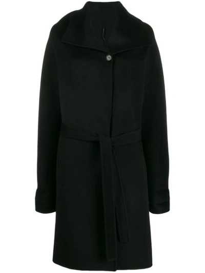 Aspesi Oversized Belted Coat In Black