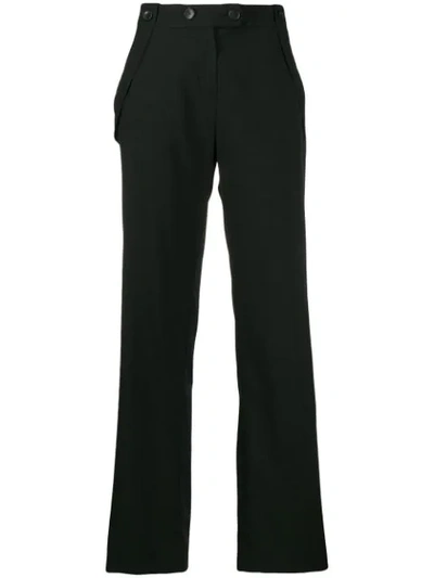 Cotélac Straight Buttoned Trousers In Black