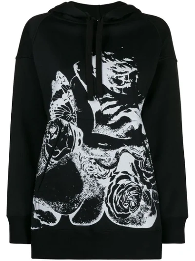 Valentino X Undercover Lovers Print Hooded Sweatshirt In Black