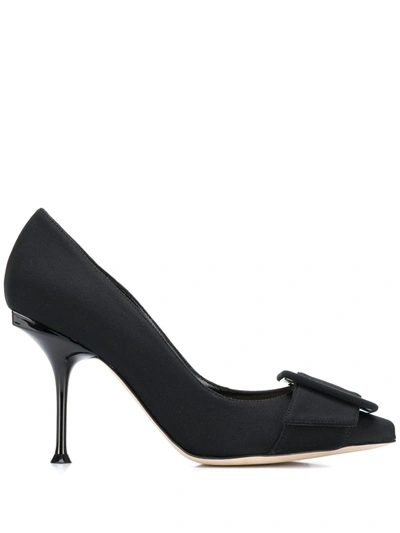 Sergio Rossi 90mm Buckled Pumps In Black