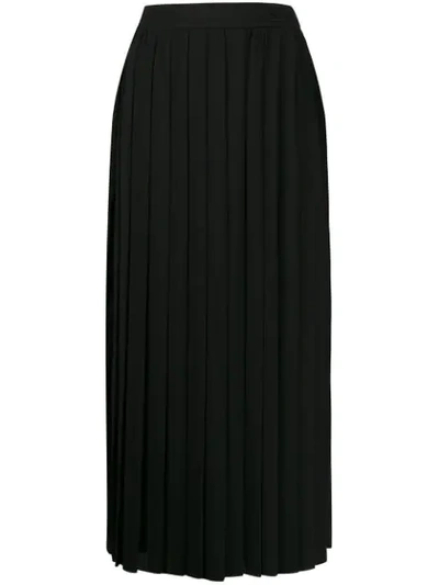 Be Blumarine High Waist Pleated Skirt In 140 Black