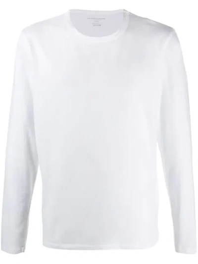 Majestic Long Sleeved Cotton T-shirt In White