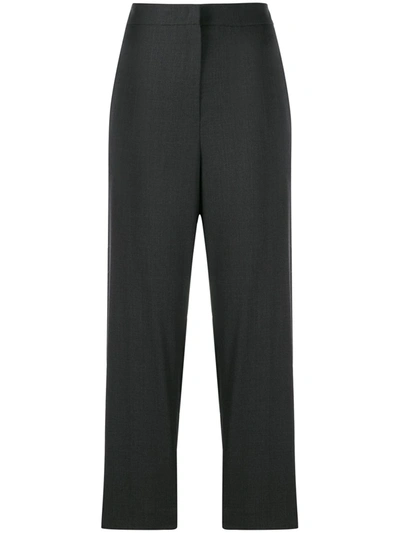 Brunello Cucinelli Side Stripe Cropped Trousers In Grey