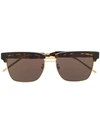 Gucci Square Sunglasses In Brown