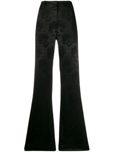 Ann Demeulemeester Minerva High Rise Flared Trousers In 099 Black
