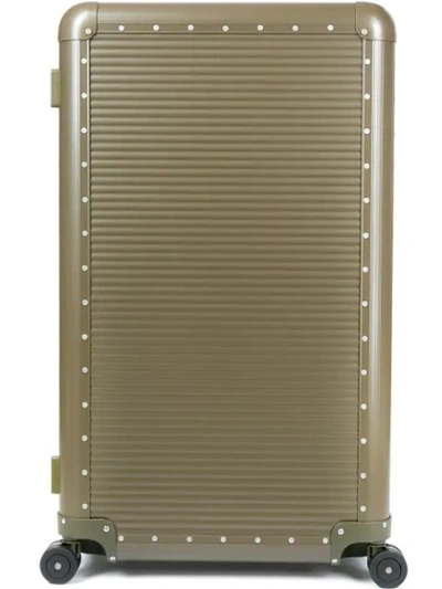 Fpm - Fabbrica Pelletterie Milano Stud Detail Luggage Bag In Green
