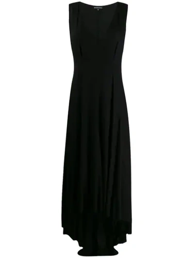 Ann Demeulemeester High-low Crepe Dress In Black