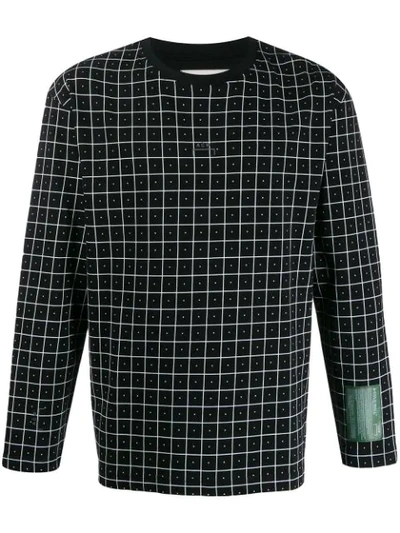 A-cold-wall* Grid-print Sweatshirt In Black