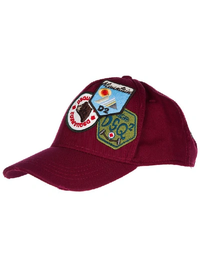 Dsquared2 Bad Scout Baseball Cap In Bordeaux