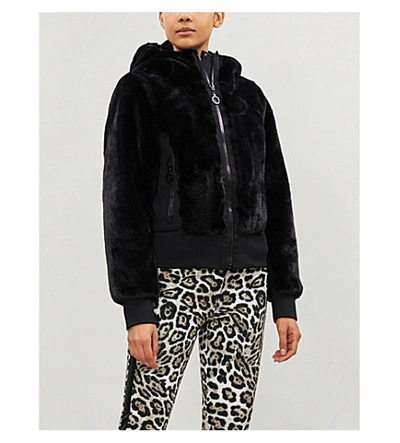 Goldbergh Sunna Reversible Faux-fur And Shell Jacket In Black
