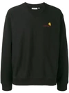 Carhartt American Script Crewneck Sweatshirt In Black