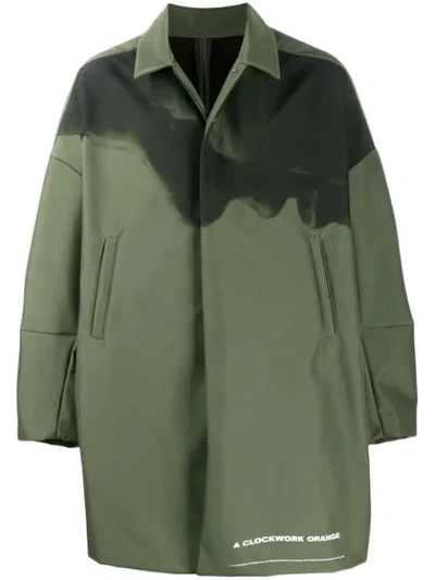 Undercover A Clockwork Orange-print Technical Overcoat In Green