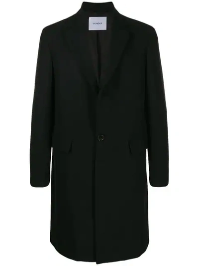 Dondup Single-breasted Coat In Black