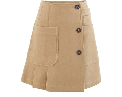 Plan C Buttoned Skirt In 00m40