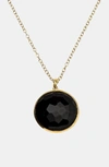 Ippolita 18k Yellow Gold Lollipop Onyx Medium Pendant Necklace, 18 In Black/gold