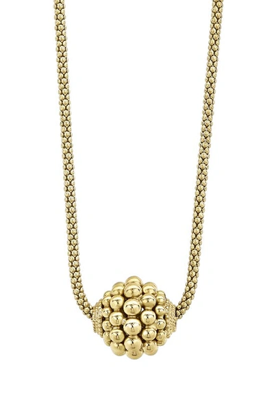 Lagos Caviar Gold Ball Beaded Necklace