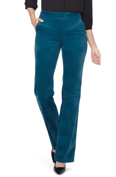 Nydj High Waist Stretch Velveteen Pants In Blueberry Fields